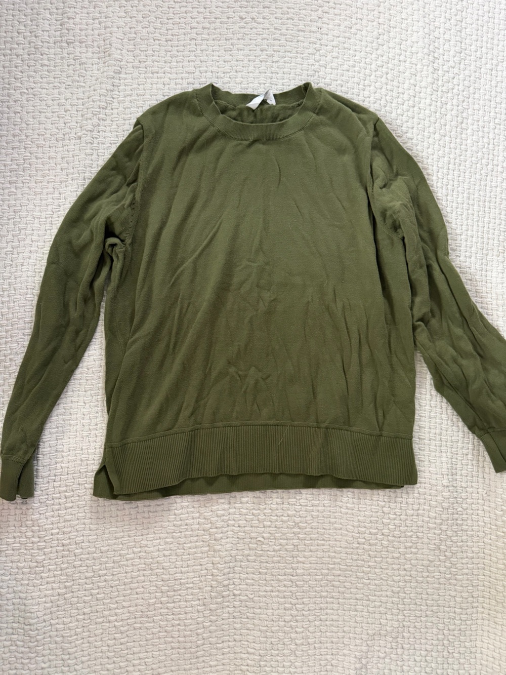 Time and Tru Olive Green Crewneck Sweater
